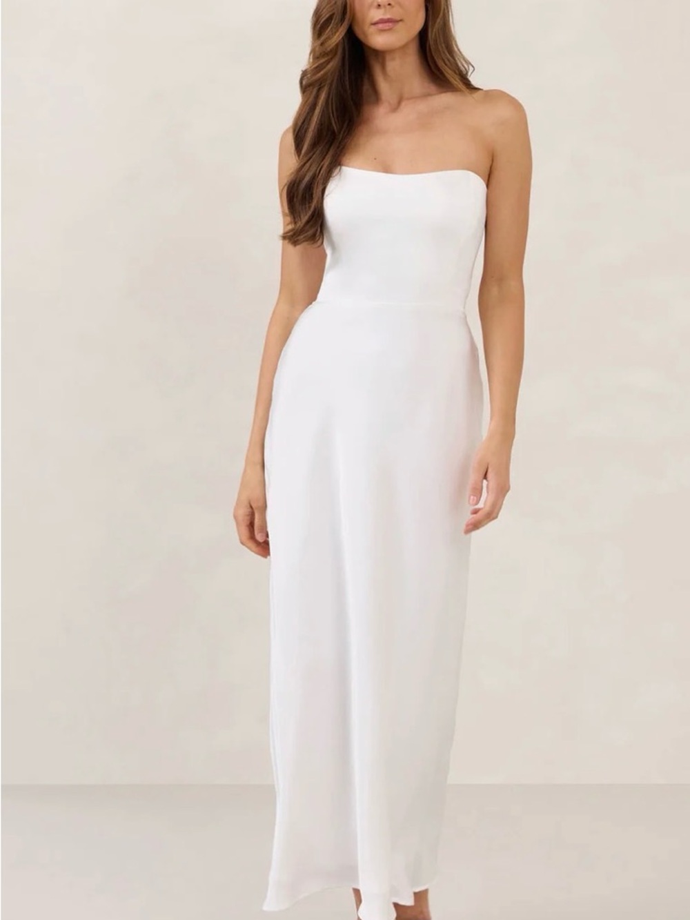 Park & Fifth Strapless White Brodie Dress